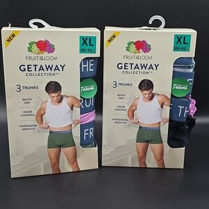 Fruit of the Loom Men's Getaway Collection Boxer Briefs XL40-42 New set of 2